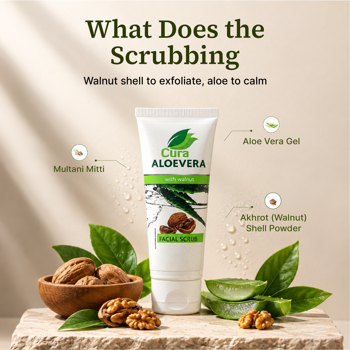 Aloevera Walnut Scrub