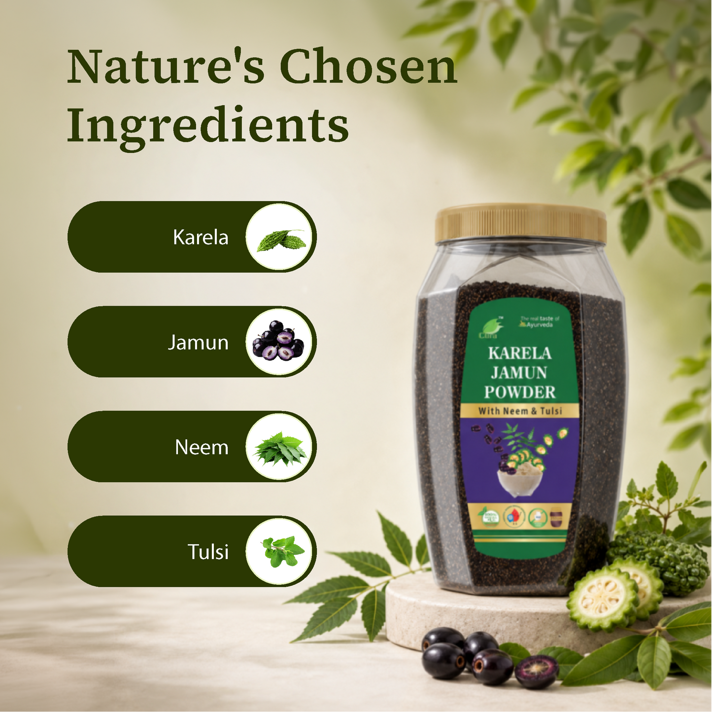 Karela Jamun with Neem & Tulsi Powder