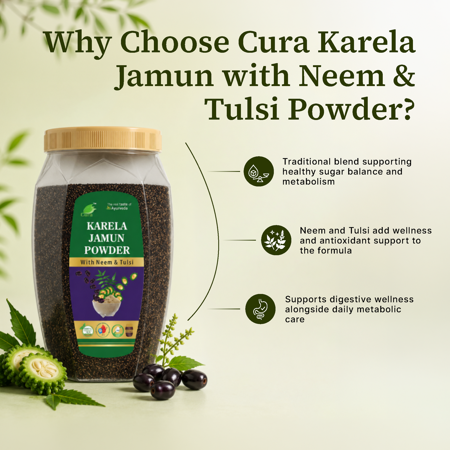 Karela Jamun with Neem & Tulsi Powder